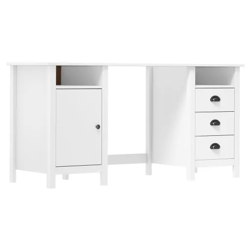 Escritorio Hill Range Madera de Pino Blanco 150x50x74 cm
