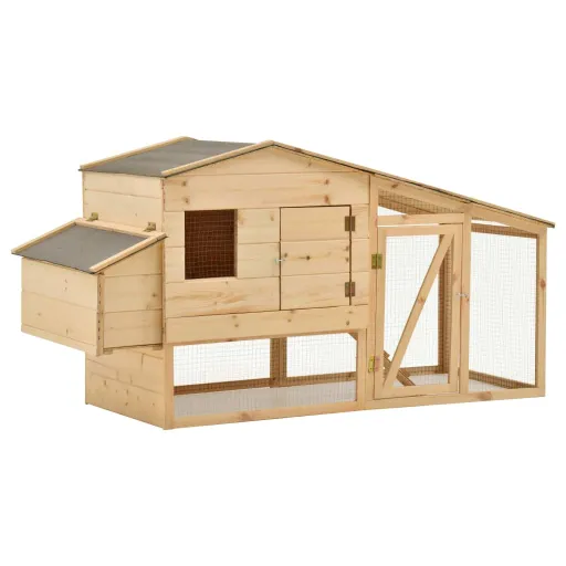 Gallinero Madera Maciza de Pino 178x67x92 cm