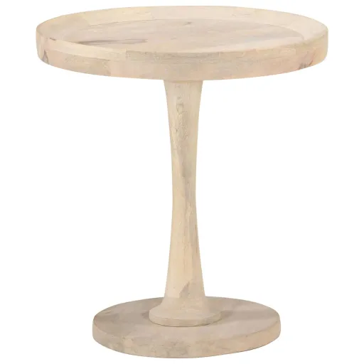 Mesa Auxiliar de Madera Maciza de Mango Ø50x55 cm