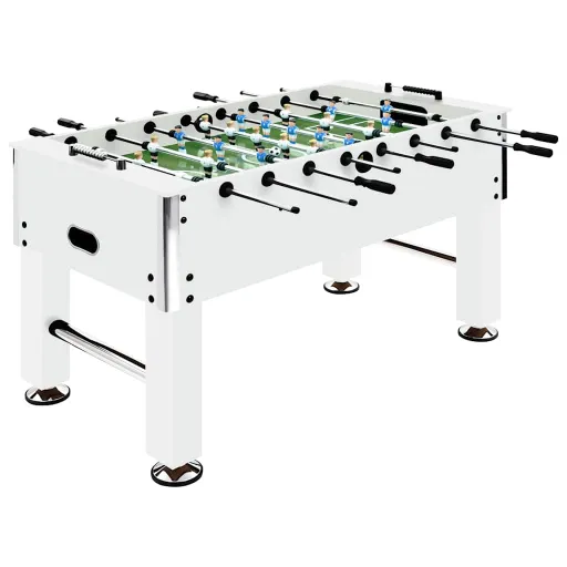 Futbolín de Acero Blanco 60 kg 140x74,5x87,5 cm