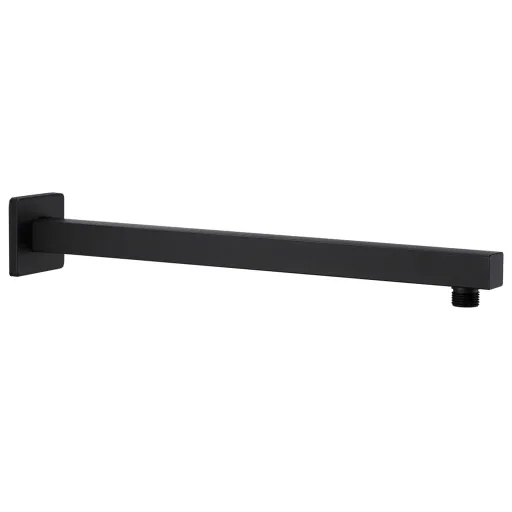 Barra de Soporte Ducha Cuadrada Acero Inox 201 Negro 40 cm