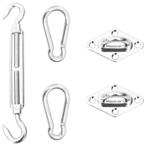 Kit de Montaje Para Toldo de Vela 5 Piezas Acero Inoxidable