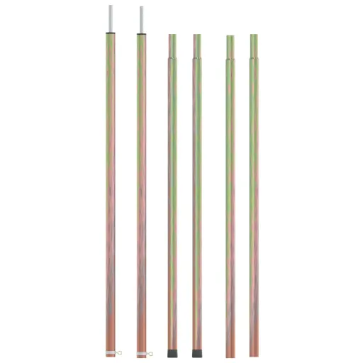 Postes Telescópicos Tienda Campaña Acero 2 Uds 170-255 cm