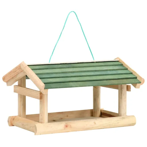 Comedero Para Pájaros Madera Maciza 35x29,5x21 cm