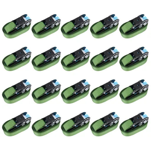 Correas de Sujeción de Trinquete 20 Unidades Verde 800 DaN 6 m