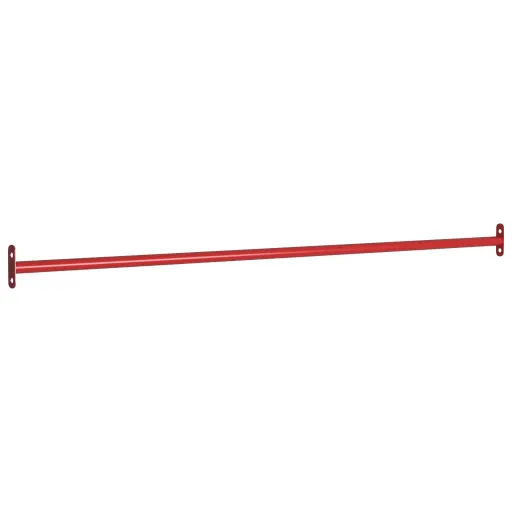 Barra Horizontal de Gimnasia de Acero Rojo 125 cm