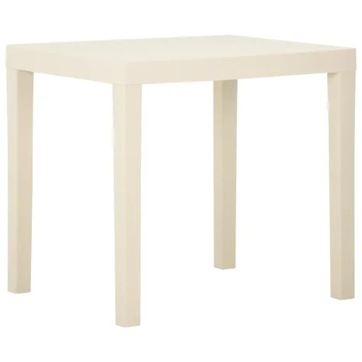 Mesa de Jardín de Plástico Blanca 79x65x72 cm