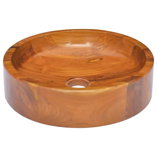 Lavabo de Madera Maciza de Teca Φ40x10 cm