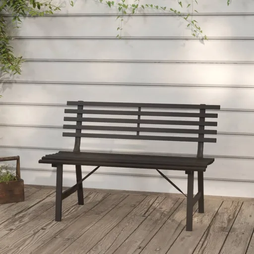 Banco de Jardín 110 cm Acero Negro