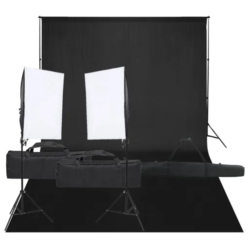 Kit de Estudio Fotográfico Con Set de Luces y Fondo