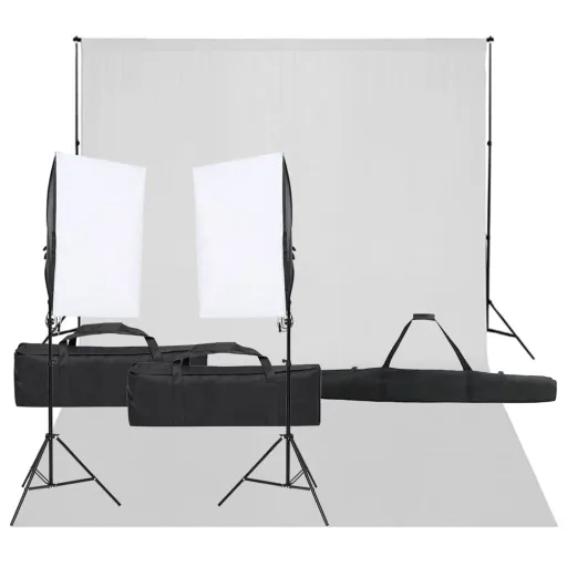 Kit de Estudio Fotográfico Con Set de Luces y Fondo