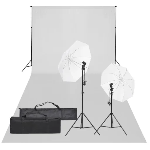 Kit de Estudio Fotográfico Con Set de Luces y Fondo