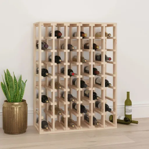 Botellero Madera Maciza de Pino 70x33x94 cm