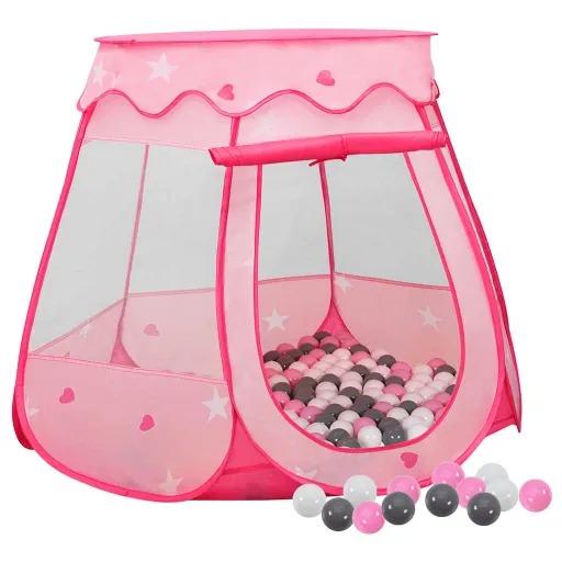 Tienda de Juegos Para Niños Con 250 Bolas Rosa 102x102x82 cm