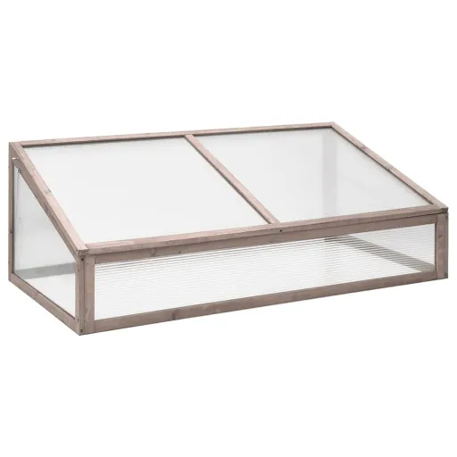 Invernadero Madera de Abeto Gris 110x56x39 cm