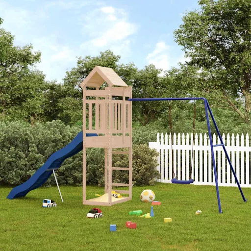 Parque Infantil de Exterior Madera Maciza de Pino