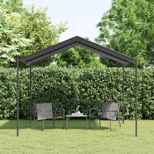 Carpa Acero y Tela Gris Antracita 3x3 m