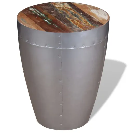 Taburete de Aviador Madera Maciza Reciclada