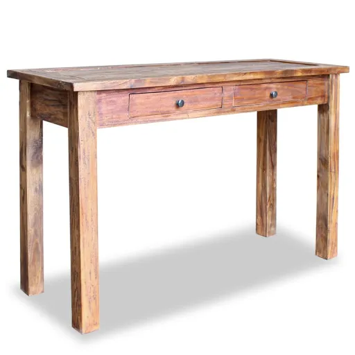 Mesa Consola de Madera Maciza de Caoba 123x42x75 cm