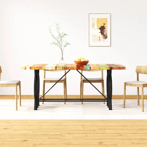 Mesa de Comedor de Madera Maciza Reciclada 180 cm