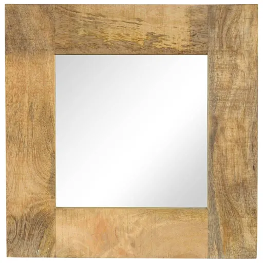 Espejo de Madera Maciza de Mango 50x50 cm