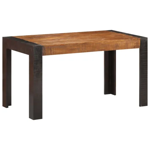 Mesa de Comedor de Madera Maciza de Mango Rugosa 140x70x76 cm