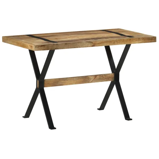 Mesa de Comedor Madera de Mango Rugosa 120x60x76 cm