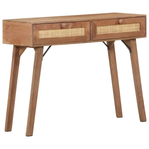 Mesa Consola de Madera Maciza de Mango 100x35x76 cm