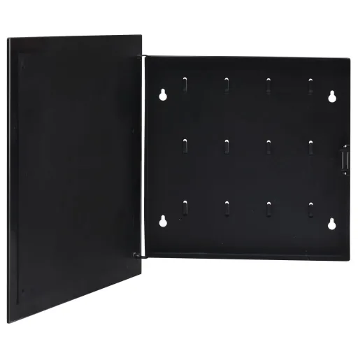 Caja de Llaves Con Tablero Magnético Negra 35x35x4 cm
