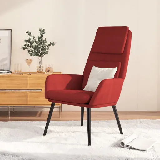 Sillón de Relax de Tela Color Rojo Tinto