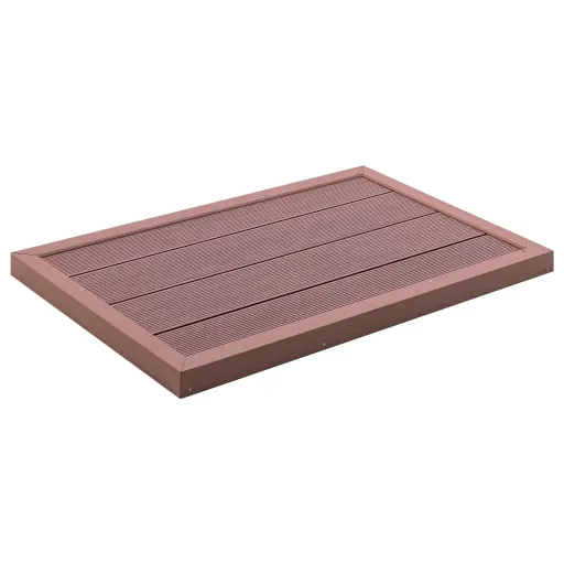 Panel de Suelo Para Ducha Solar WPC Marrón 101x63x5,5 cm