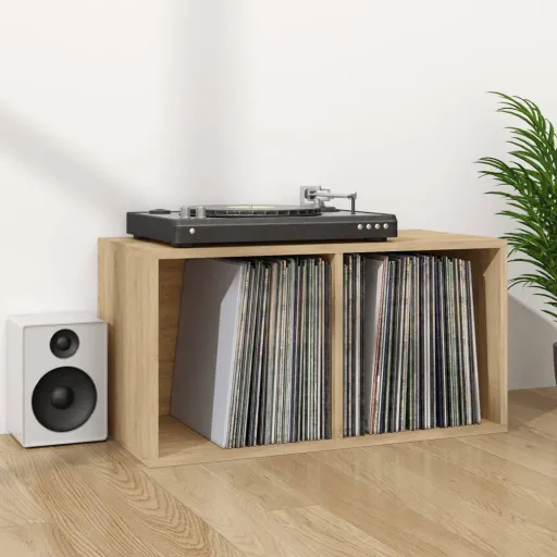 Caja Para Discos de Vinilo Madera Contrachapada 71x34x36 cm
