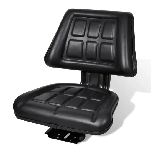 Asiento de Tractor Con Respaldo Negro