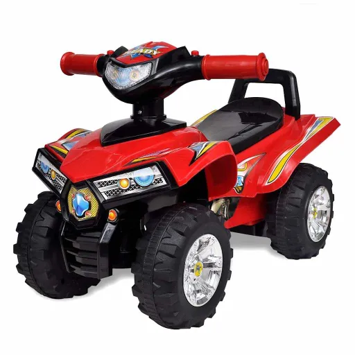 Quad Correpasillos Infantil Con Sonidos y Luces Rojo