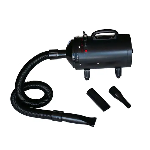 Secador de Pelo de Perro Con 3 Boquillas Negro 2400 W
