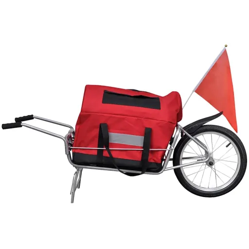 Remolque Para Bicicletas de Una Rueda Con Bolsa de Almacenaje