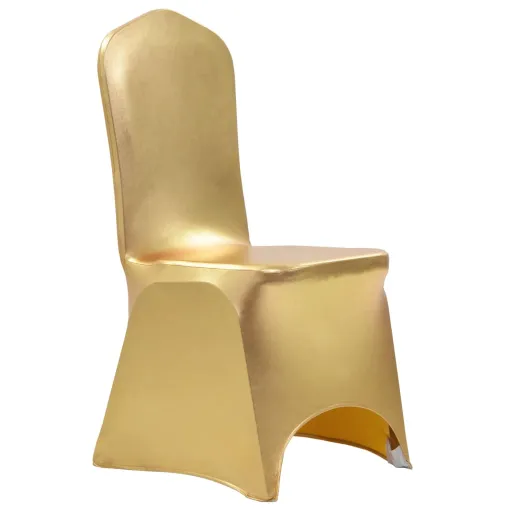 Fundas de Silla Elásticas 6 Unidades Doradas