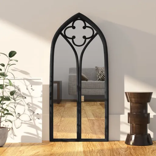 Espejo de Hierro Negro Para Uso Interior 70x30 cm