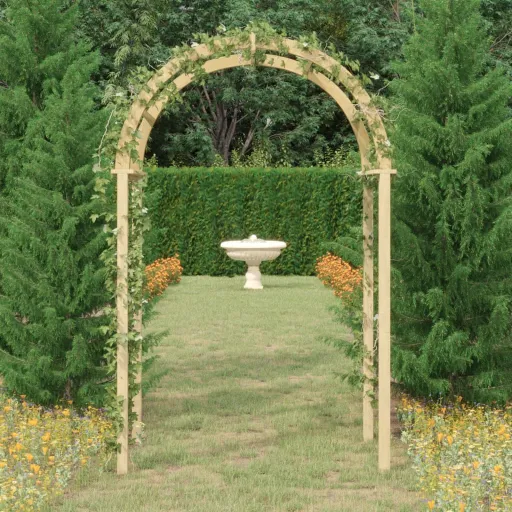 Arco de Madera de Pino Macizo Impregnado 141x97x243 cm