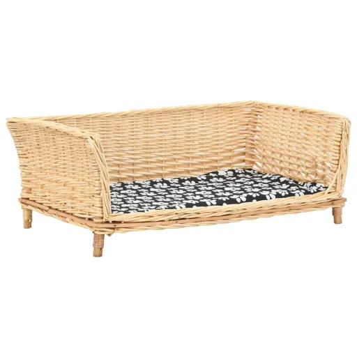 Cesta Para Perros Con Cojín Sauce Natural 90x54x35 cm