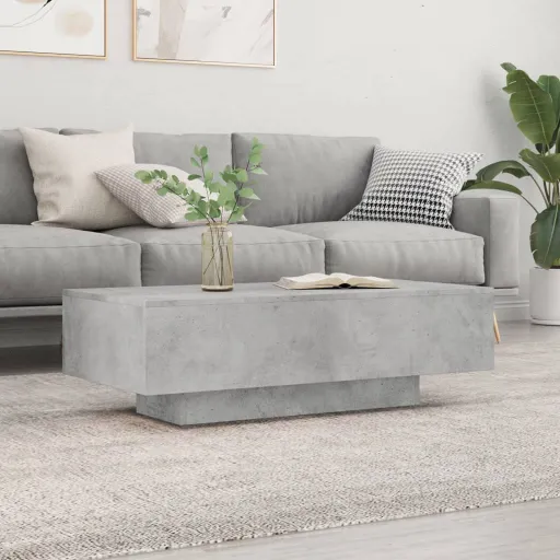 Mesa de Centro Madera de Ingeniería Gris Hormigón 100x49,5x31cm
