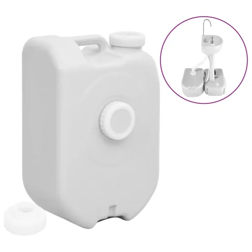 Depósito de Agua Portátil Con Adaptador Gris 24 L