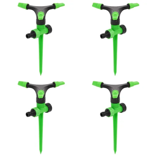 Aspersores Giratorios 4 Uds Verde Negro 16x13,5x25,5 cm ABS&PP