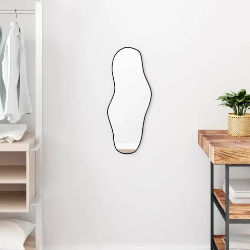 Espejo de Pared Negro 60x25 cm