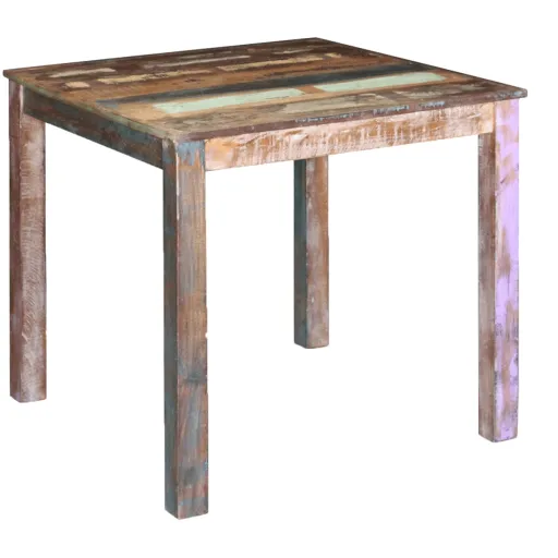 Mesa de Comedor de Madera Maciza Reciclada 80x82x76 cm