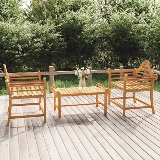Sillas de Jardín 2 Unidades Madera Maciza de Teca 91x62x94 cm