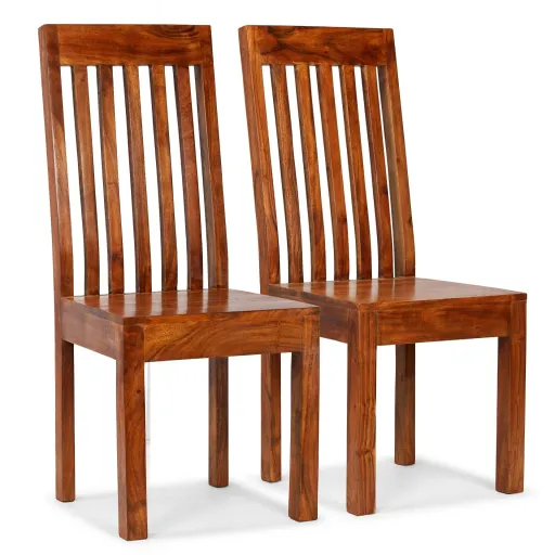 Sillas de Comedor Modernas 2 Uds Madera Maciza Acabado Miel