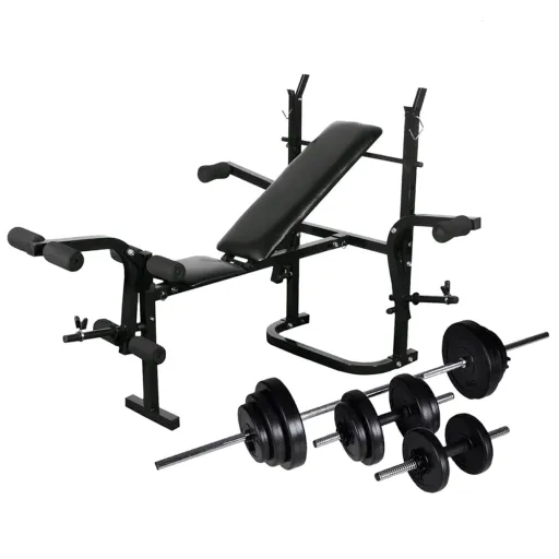 Banco de Musculación Barras y Mancuernas 30,5 kg