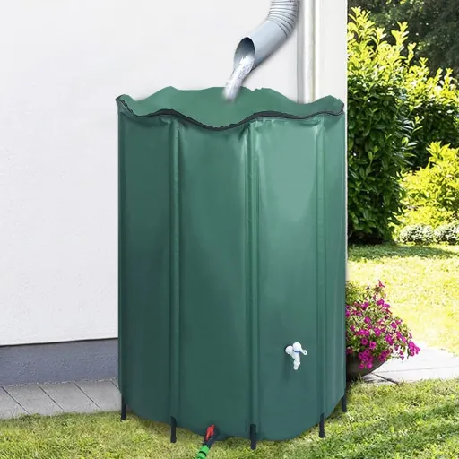 Depósito de Agua de Lluvia Plegable Con Espita 1250 L