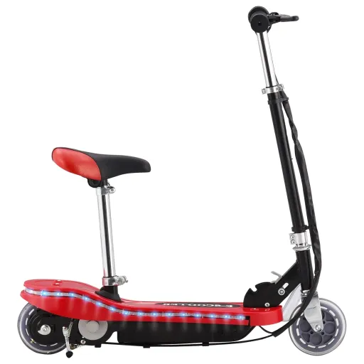 Patinete Para Niños Con Asiento y LED Rojo 120 W